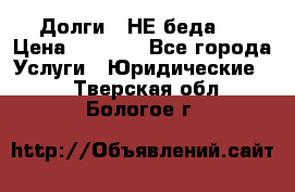 Долги - НЕ беда ! › Цена ­ 1 000 - Все города Услуги » Юридические   . Тверская обл.,Бологое г.